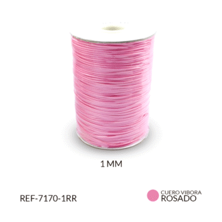 CUERO VIBORA ROSADO R 1MM / rollo x 180 mt aprox / REF-7170-1RR