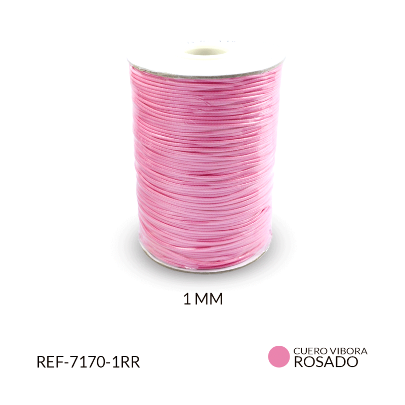 CUERO VIBORA ROSADO R 1MM / rollo x 180 mt aprox / REF-7170-1RR