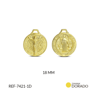 Medalla zamak san benito 18 mm x und