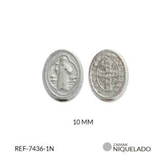 Separador zamak san benito ovalado 10mm x12 unds