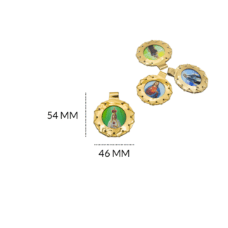 Escapulario cuero 54x46mm x 2 und