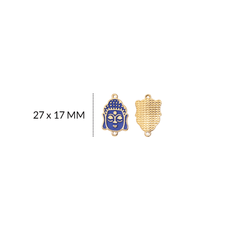 CENTRO PULSERA ZAMAK DIOSA AZUL REY 27 X 17MM / color dorado / X UNIDAD / REF-8083Dazulrey / REF-8083Dazulr