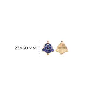 Centro pulsera zamak buda azul rey 23x20mm x und