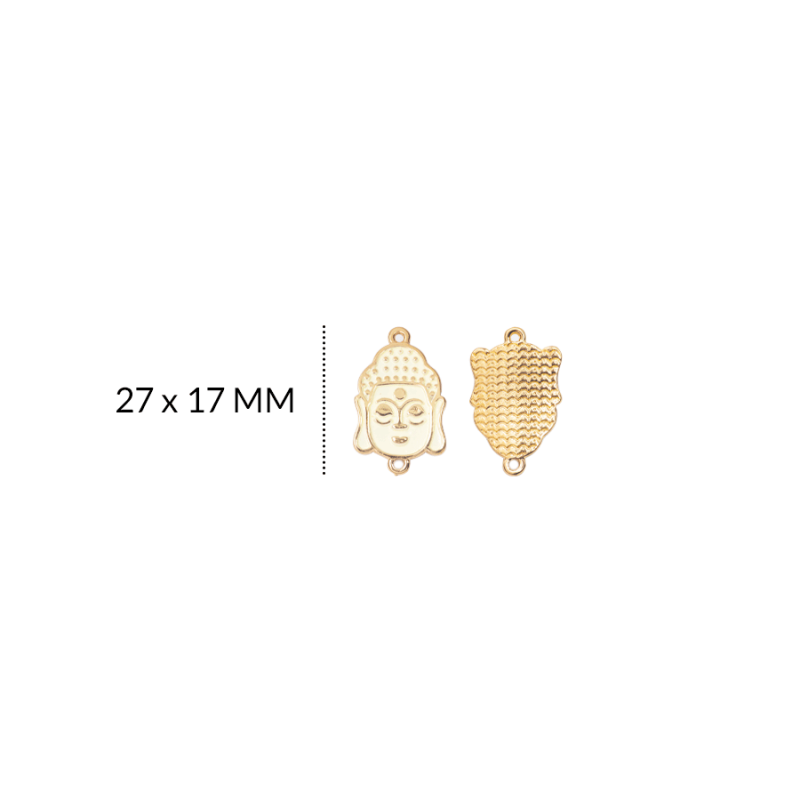 CENTRO PULSERA ZAMAK DIOSA BEIGE  27 X 17 MM / color dorado / X UNIDAD / REF-8083Dbeigeb / REF-8083D/ beige b
