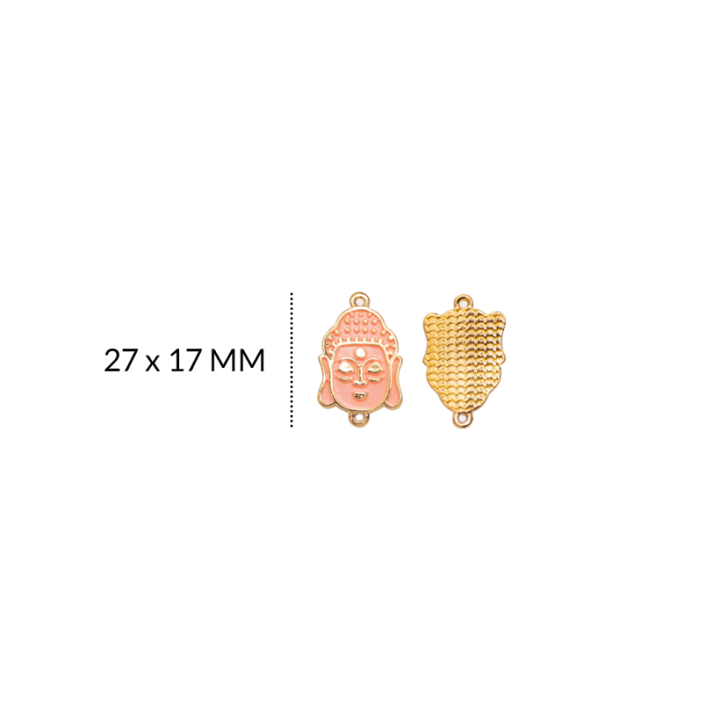 CENTRO PULSERA EN ZAMAK DIOSA SALMON 27 X 17 MM / color dorado / X UNIDAD / REF-8083Dsalmon / REF-8083Dsalmon