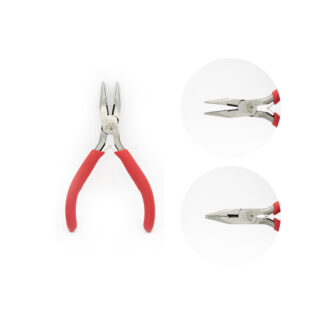 Pinza plana con dientes cortafrío x und