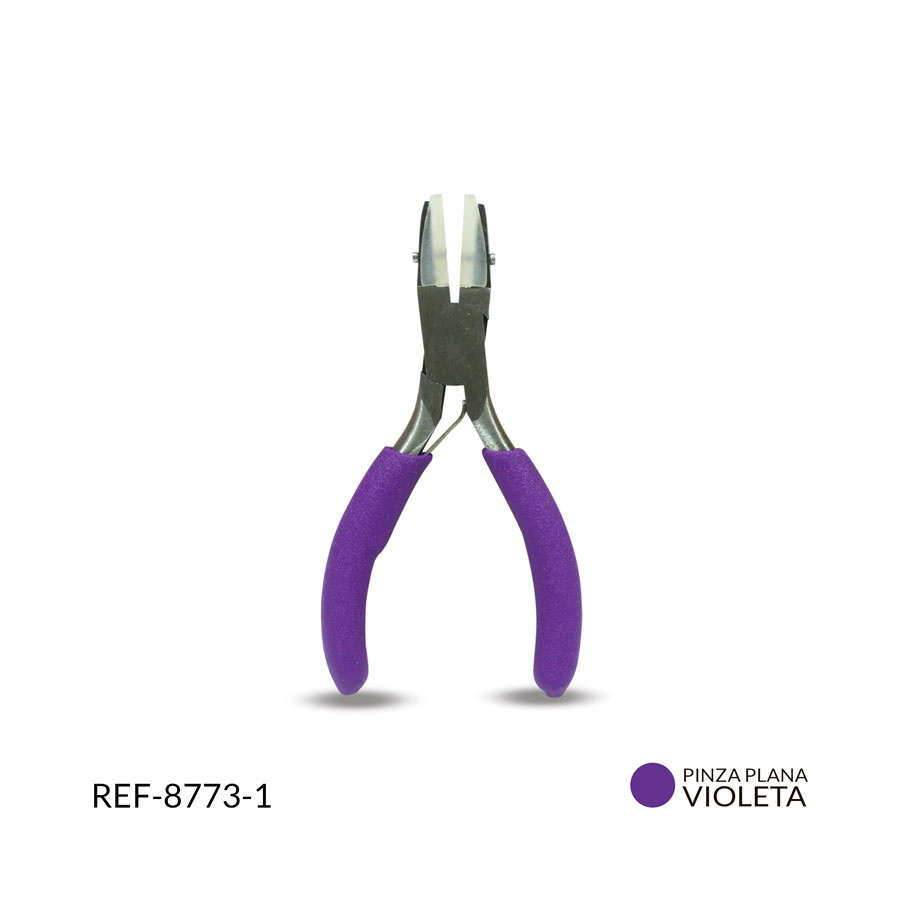 PINZA PLANA MINI SILICONA MANGO VIOLETA / x UND / Ref-8773-1