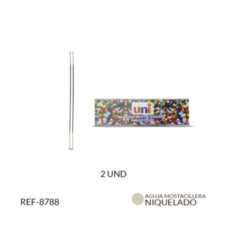 Aguja para mostacilla larga x par