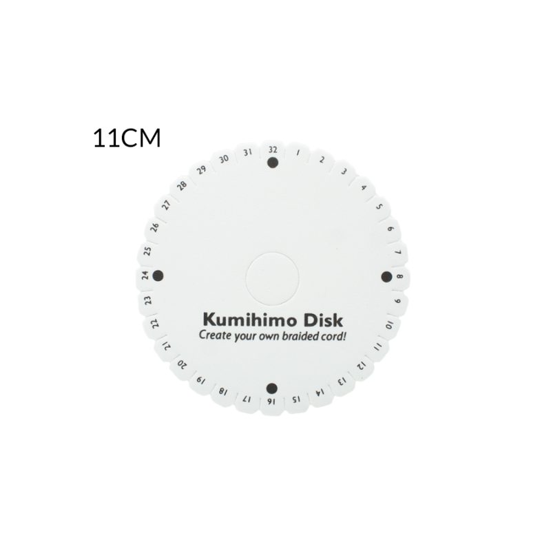 KUMIHIMO DISK 11CM / color blanco / por unidad / REF-8797 / REF-8797
