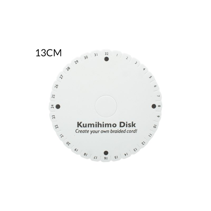 KUMIHIMO DISK 13CM / color blanco / por unidad / REF-8798 / REF-8798