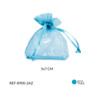 Bolsa tull Azul zafiro 5 x 7 cm / paquete x 6 unidades / Ref-8900-2AZ