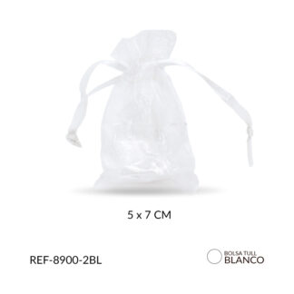 Bolsa tull blanca 5x7cm