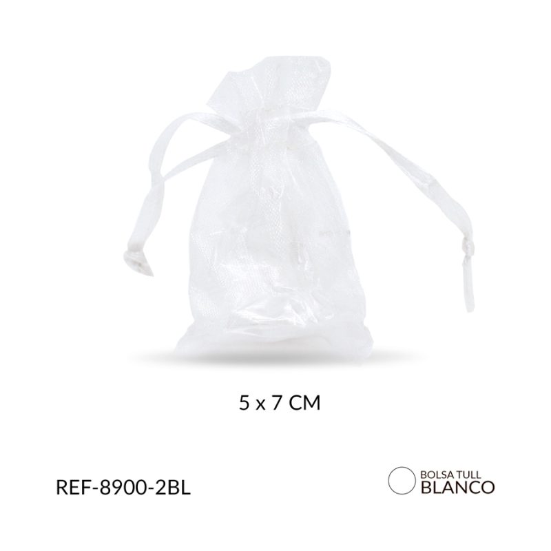 Bolsa tull blanca 5x7cm