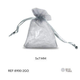 Bolsa tull gris claro 5x7cm