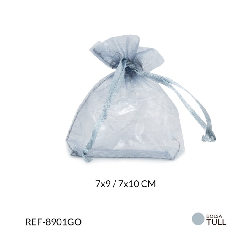 Bolsa Tull gris claro 7x9cm