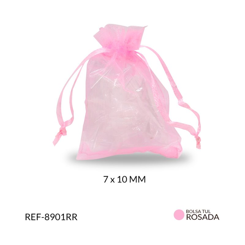Bolsa Tull color rosado 7x9cm