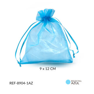 Bolsa tull azul zafiro 9x12mm x 6 unidades