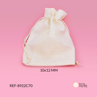 Bolsa yute beige 10x12 mm /ref-8922C70 / x unidad / Ref-8922C70