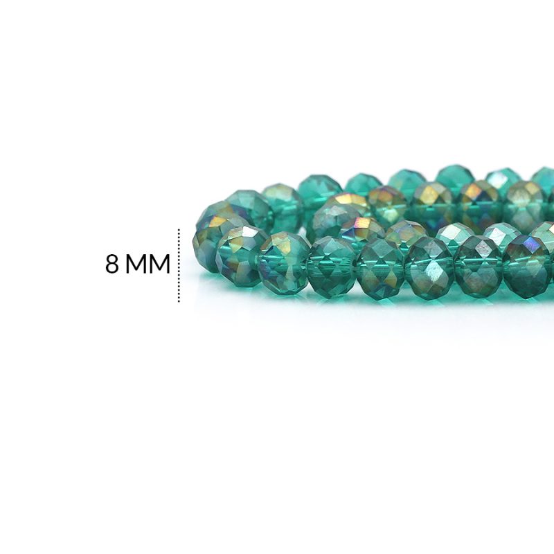 Rondela Boreal 8 mm Verde Jade / x sarta / Ref-8R006