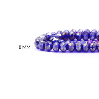 Róndela azul rey boreal 6mm x sarta