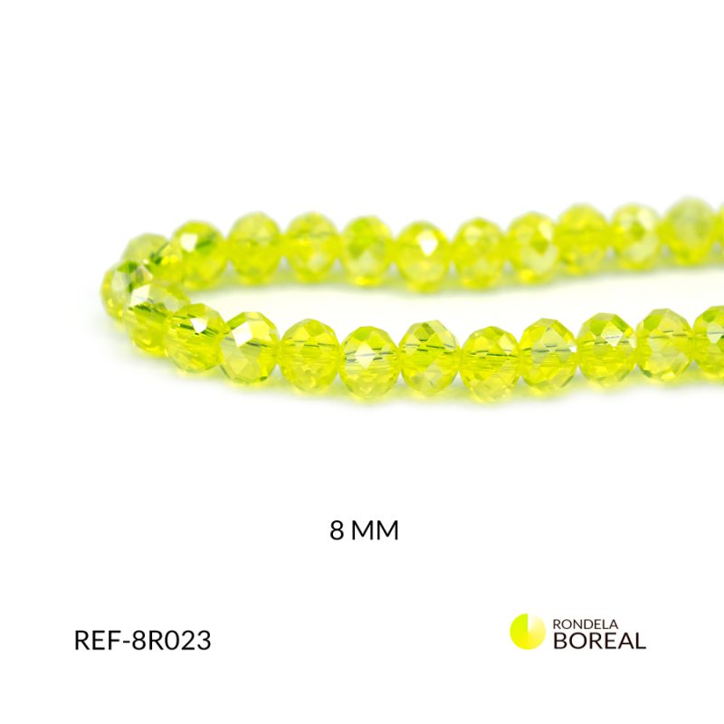 Rondela boreal amarillo bandera 8mm