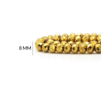 Rondela Metalizada dorado 8mm x sarta