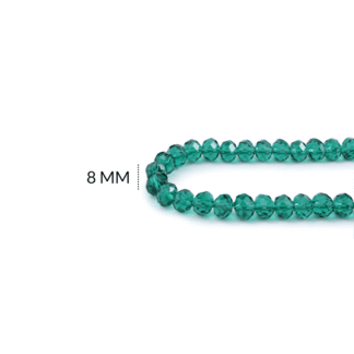 Róndela traslucida verde jade 8mm x sarta
