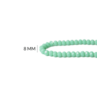 Róndela mate verde menta 8mm x sarta