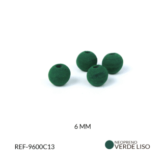 Bola neopreno liso verde cali #6 paquete x12 unidades