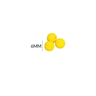 Bola neopreno liso amarillo bandera 6mm paquete X12 unidades