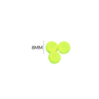 Bola neopreno liso amarillo fluorescente 8mm paquete x12 unidades