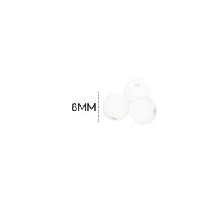 Bola neopreno liso blanco 8mm paquete x12 unidad