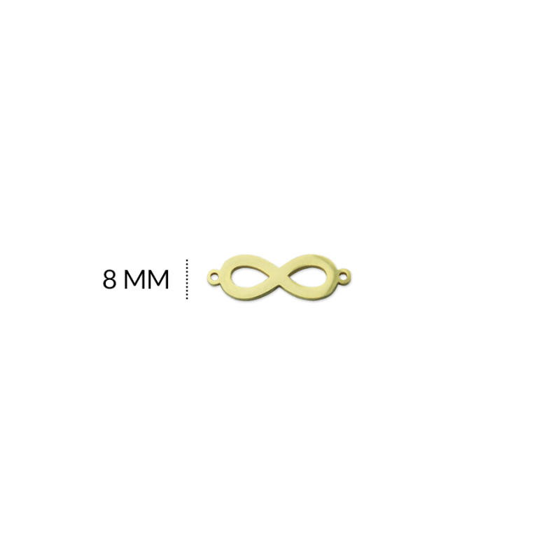 Centro pulsera acero infinito 8 x 24mm / x unidad / REF-AC0038D