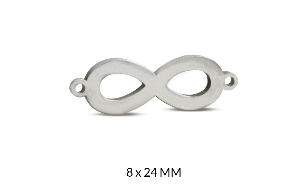 CENTRO PULSERA ACERO INFINITO 8*24 MM / x UND / Ref-AC0038N