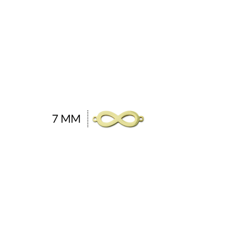 CENTRO PULSERA ACERO INFINITO 7MM / color dorado / X UNIDAD / REF-AC0047D / REF-AC0047D