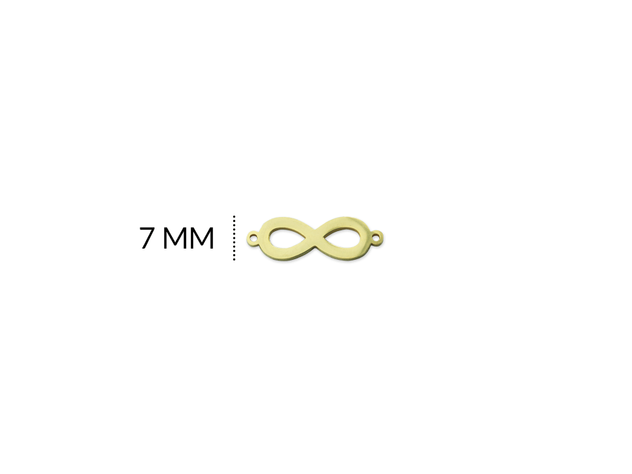 CENTRO PULSERA ACERO INFINITO 7MM / color dorado / X UNIDAD / REF-AC0047D / REF-AC0047D