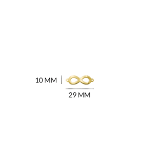Centro pulsera en acero infinito liso 10x29mm x und
