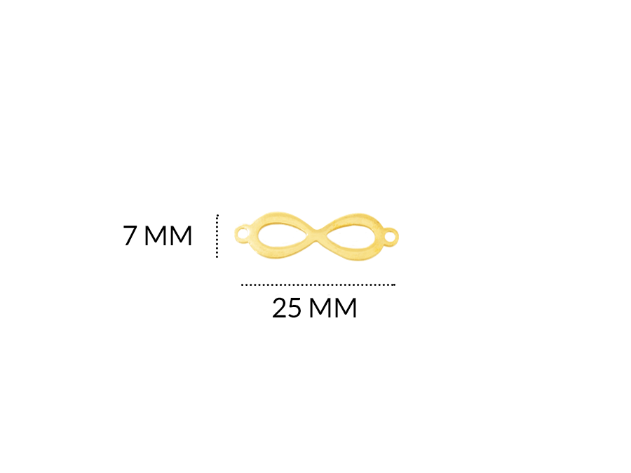 Centro pulsera en acero infinito 7 x 25mm / x unidad / Ref-AC0083D / REF-AC0083D