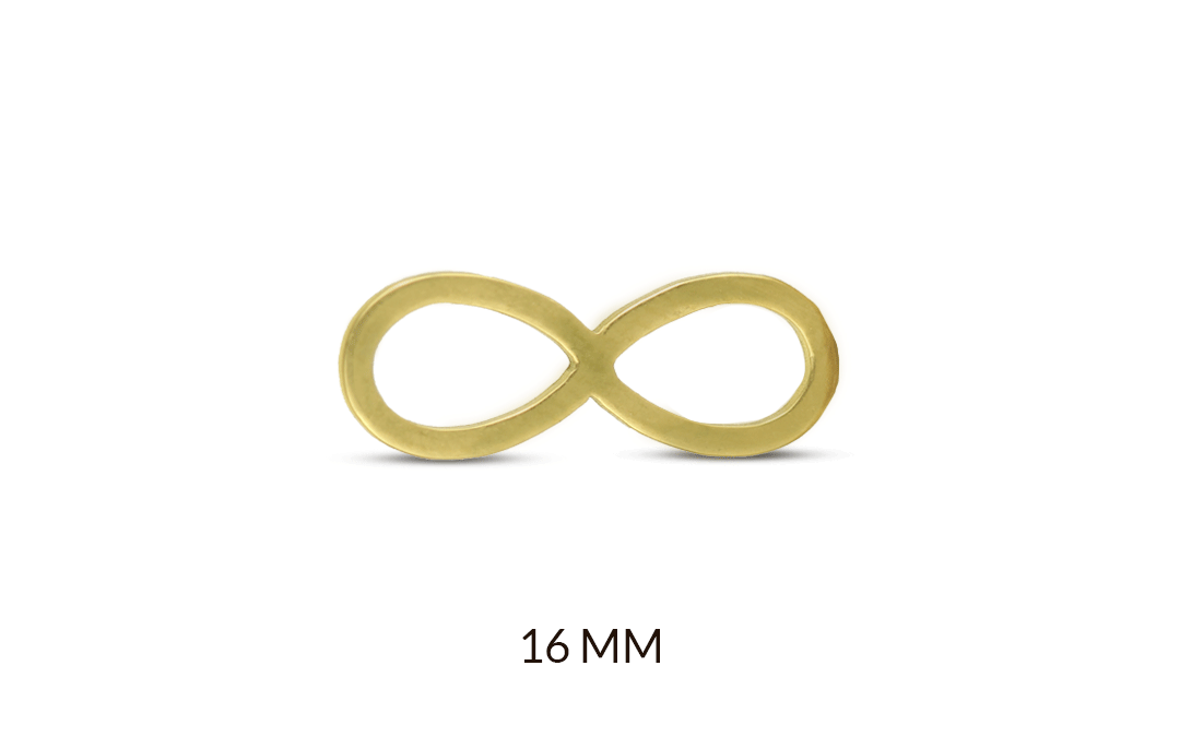 Centro pulsera acero infinito 16mm x unidad