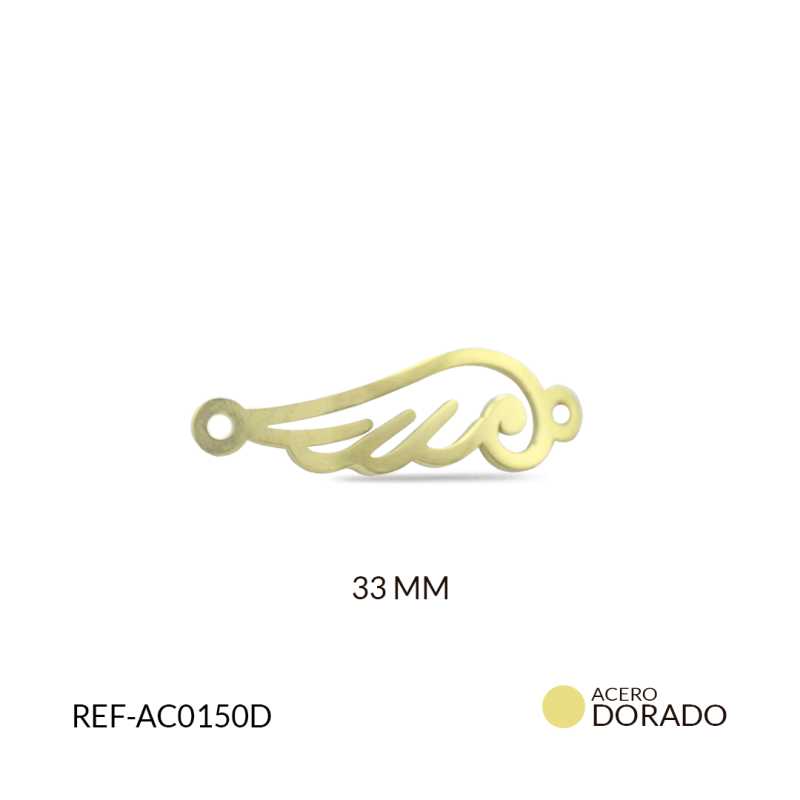 CENTRO PULSERA ACERO ALA 33 MM / x und / REF-AC0150D
