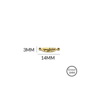 Centro pulsera acero hoja 3x14 mm x und
