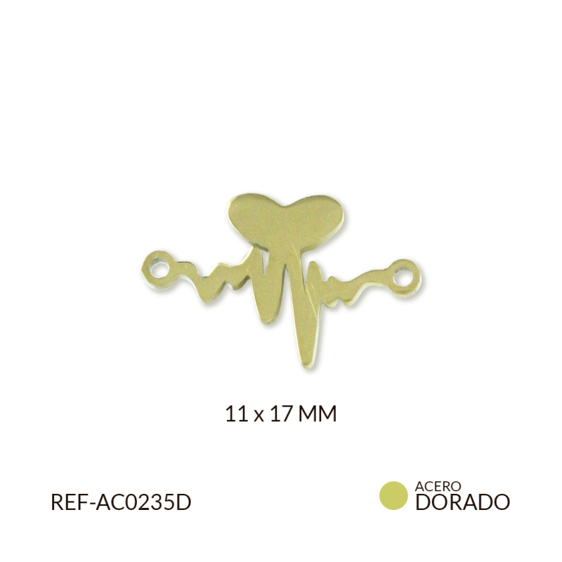 Centro pulsera acero vital corazón / x und / REF-AC0235D