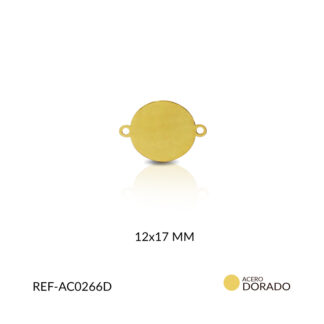 Centro pulsera acero circulo 12x17mm x und