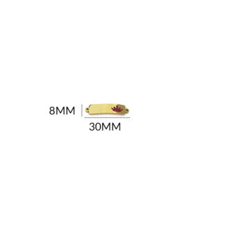 Centro acero placa corona roja 8x30mm x und