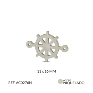 Centro Pulsera Acero Timón 11x16mm x Und