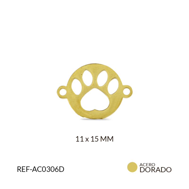 CENTRO PULSERA ACERO HUELLA 11 X 15 MM / x und / REF-AC0306D