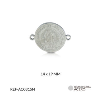 Centro pulsera acero virgen guadalupe x unid