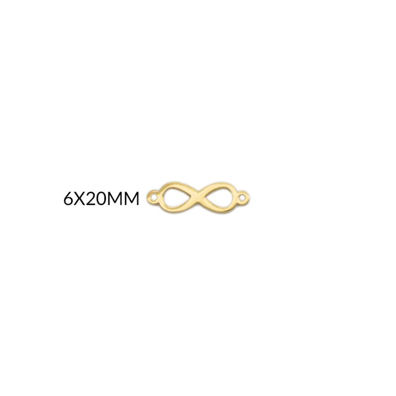 CENTRO PULSERA EN ACERO INFINITO 6 X 20MM / color dorado / X UNIDAD / REF-AC0323D / REF-AC0323D