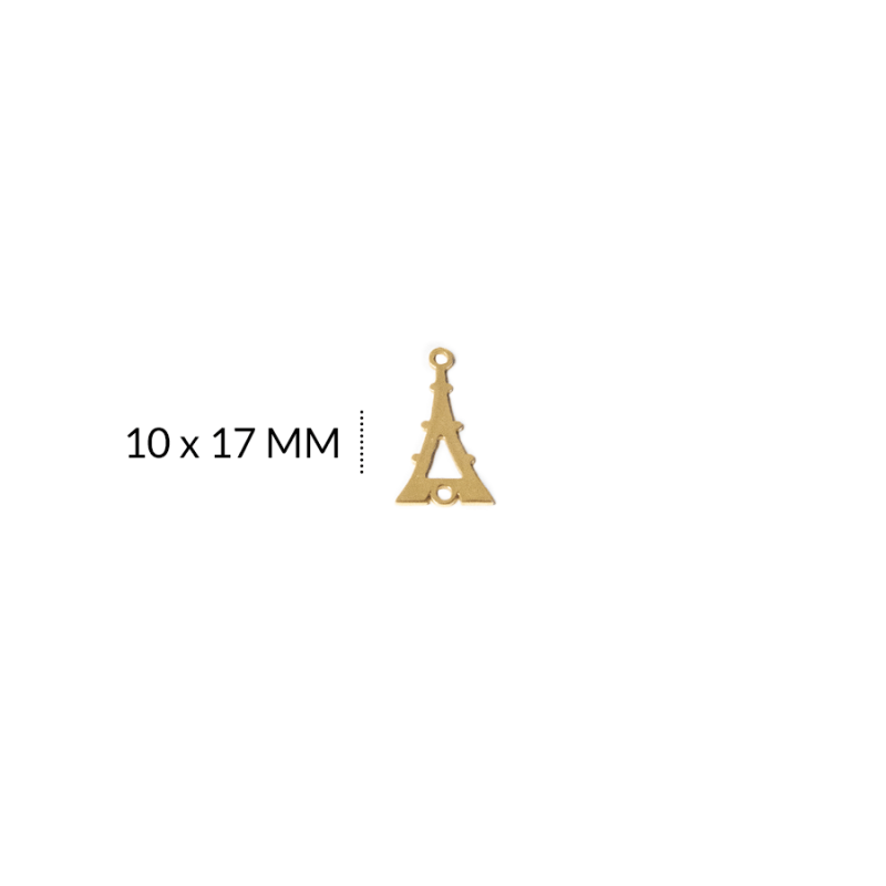 CENTRO PULSERA ACERO TORRE EIFFEL 10 X 17 MM / color dorado / x unidad / REF-AC0350D
