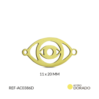Centro pulsera acero ojo 11x20 mm x und